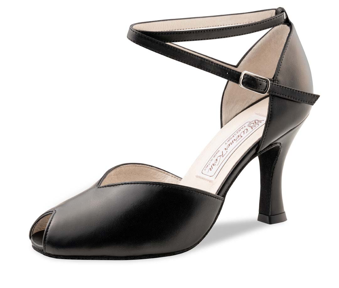 Werner Kern Salsa Damentanzschuh mit Peep-Toe in schwarz